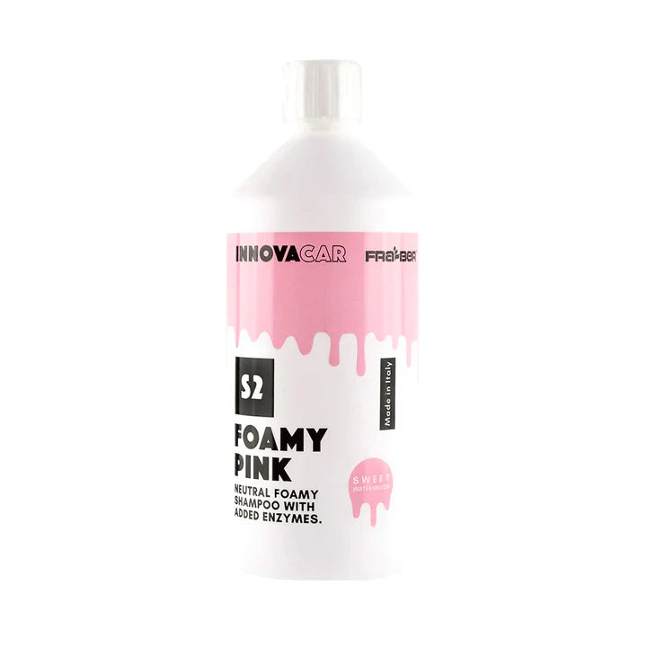 S2 Foamy Pink Sweet / Blue Flower / Green Fresh - Shampoing neutre avec mousse active colorée - Innovacar