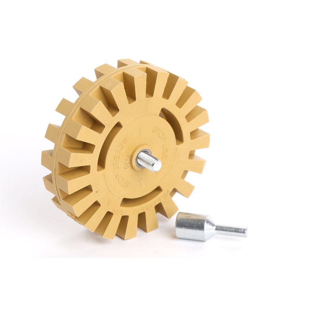 Gomme pour colle [Lisse ou denté ventilé] - Disque en caoutchouc pour visseuse